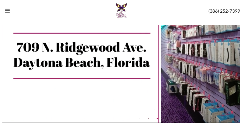 image of thee fantasy shoppe with address in daytona beach florida