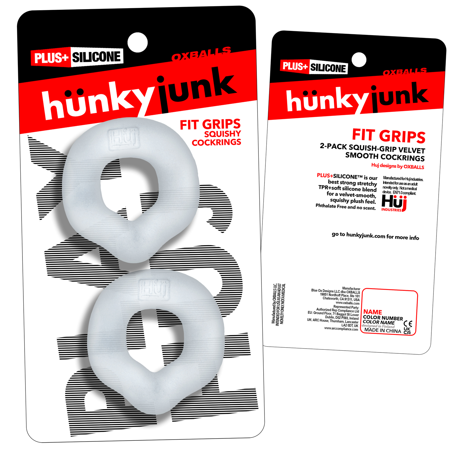 Fit Grips 2-Pack Ergo-Fit Cockrings Clear Clear