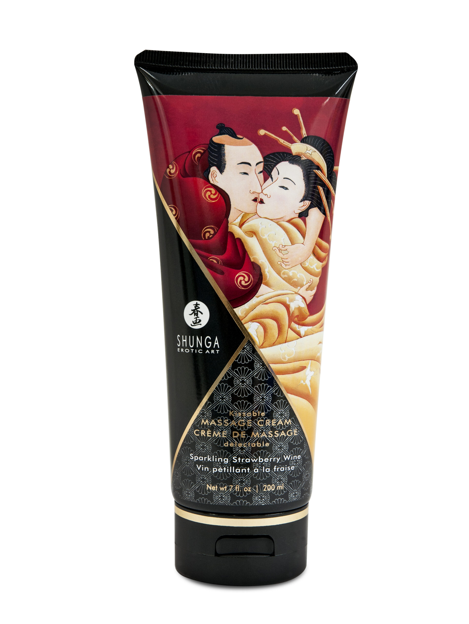 Kissable Massage Cream - Sparkling Strawberry Wine - 7 Fl. Oz. / 200 ml