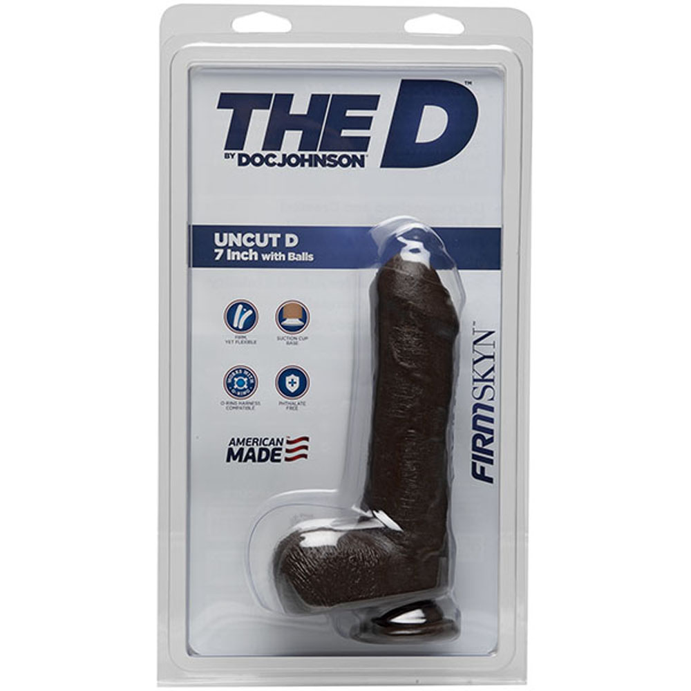 The D - Uncut D - 7 Inch With Balls - Firmskyn - Chocolate