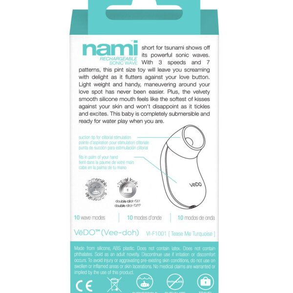 Nami Rechargeable Sonic Vibe - Tease Me Turquoise
