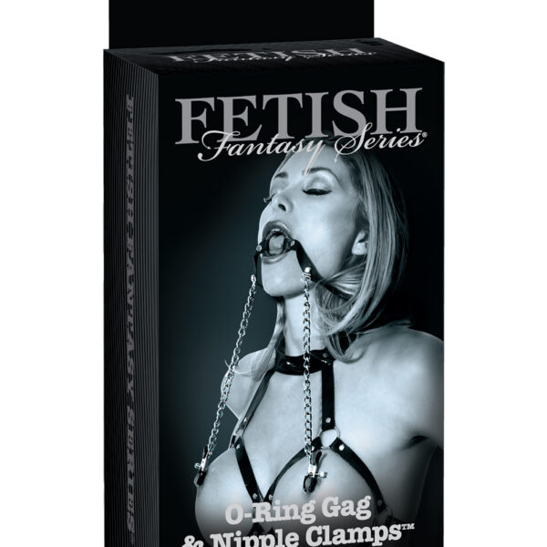 Fetish Fantasy Series Limited Edition O-Ring Gag and Nipple Clamps - Black