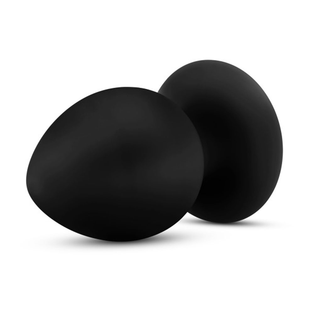 Anal Adventures - Platinum - Silicone Anal Stout Plug - Large - Black