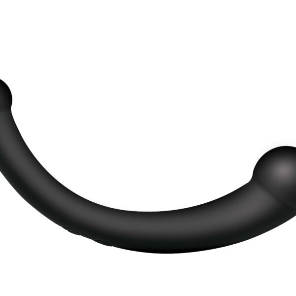 10x Vibra-Crescent Silicone Dual Ended Dildo - Black