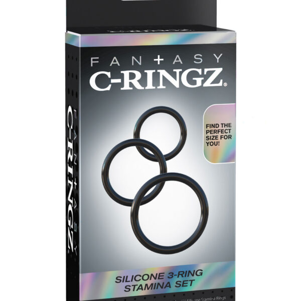 Fantasy C-Ringz Silicone Ring Stamina Set - Black