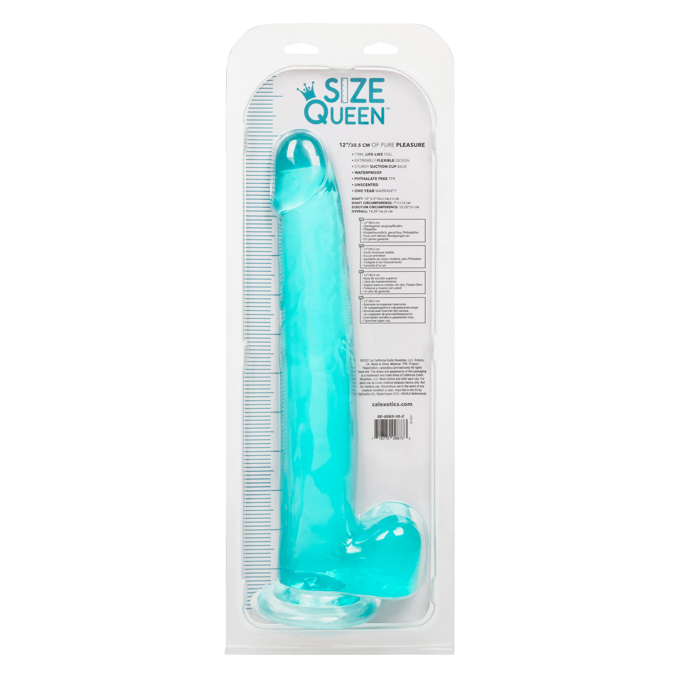Size Queen 12 inch/30.5 Cm - Blue