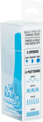 Soft Rain Power Bullet 3 Inch Breeze Coated 7  Function - Blue