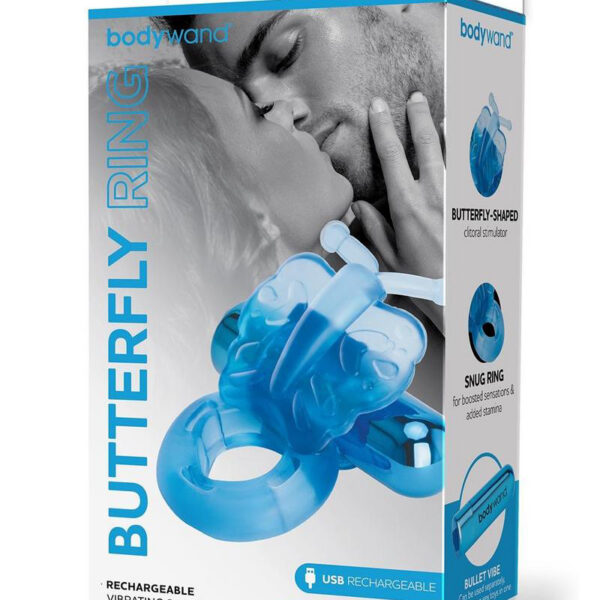 Bodywand Rechargeable Butterfly Ring - Blue