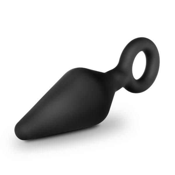 Anal Adventures Platinum - Silicone Loop Plug -  Medium - Black