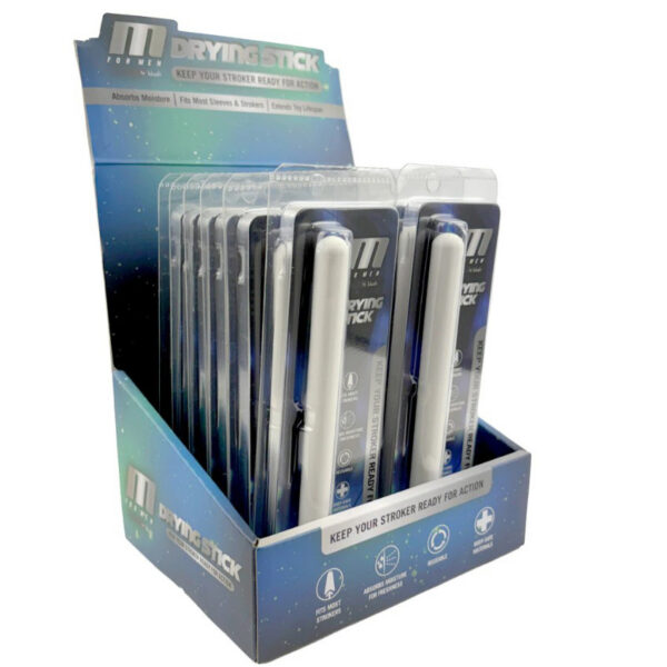M for Men Drying Stick White 12pcs Counter Display