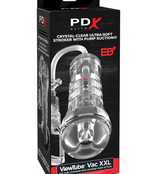 Pdx Elite Viewtube Vac XXL Pump See-Thru Ez-Grip Pump Stroker - Clear