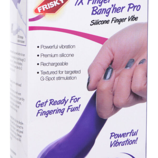 7x Finger Bang Her Pro Silicone Vibrator - Purple