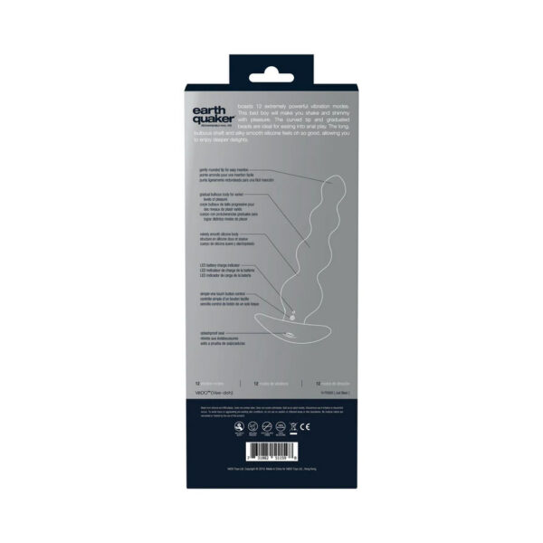 Earth Quaker Rechargeable Anal Vibe - Just Black