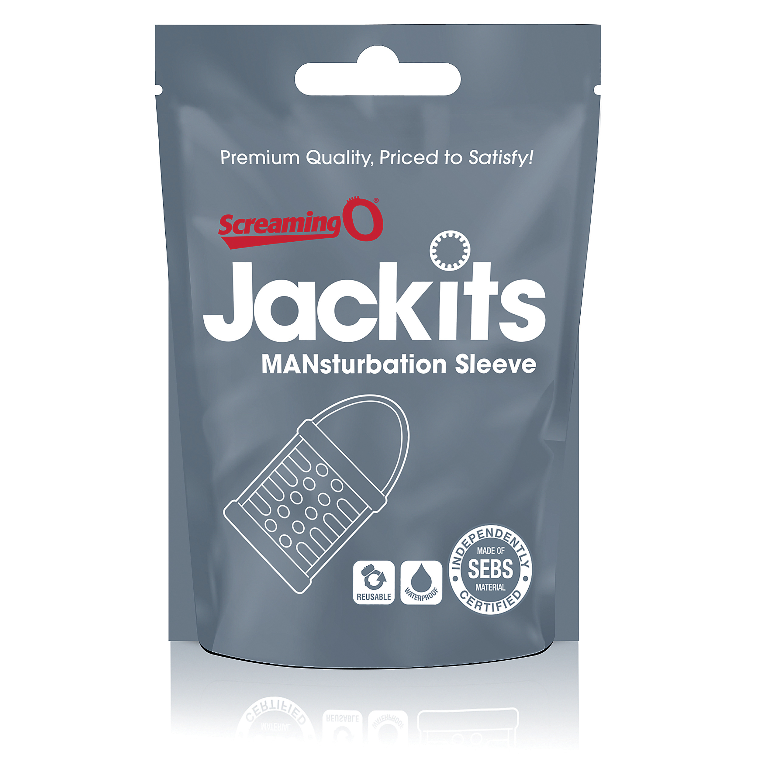 Jackits Mansturbation Sleeve - 12 Count Pop Box Display - Clear