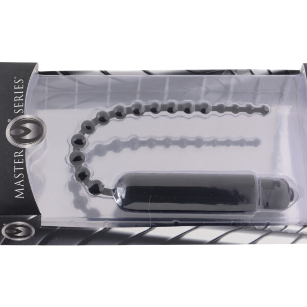 Dark Rod Vibrating Beaded Silicone Sound