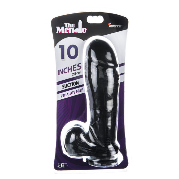 10" Thick Cock W/balls & Suction - Black