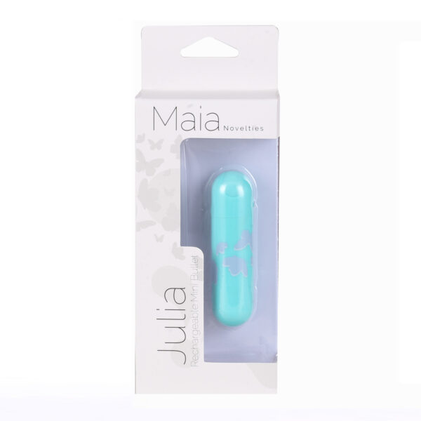 Julia Butterfly Print Mini Bullet - Teal Blue