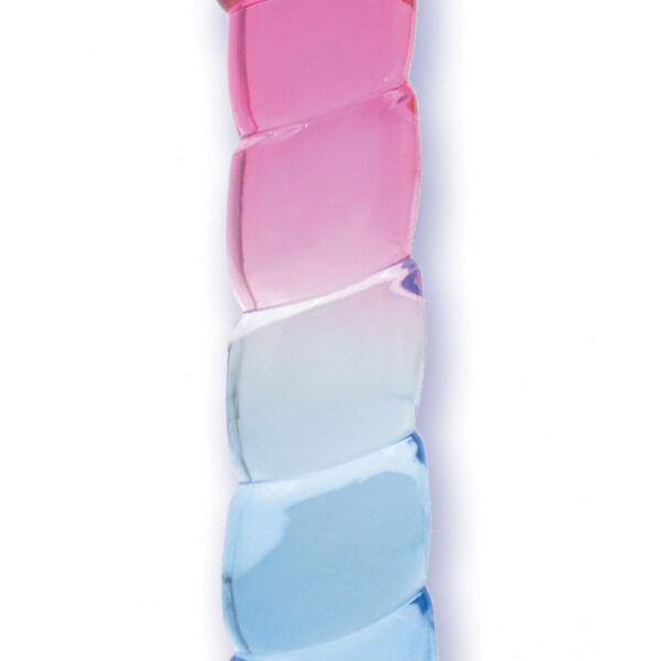 Shades, 7.5" Swirl Jelly Tpr Gradient Dong - Pink and Blue
