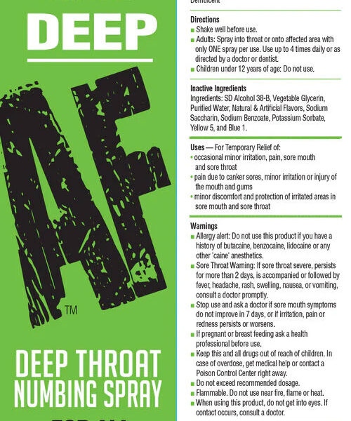 Deep Af - Spearmint Flavored Deep Throat Spray - 1 Oz