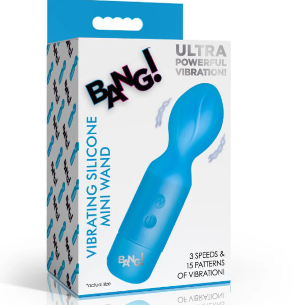 18x Vibrating Silicone Mini Wand - Blue