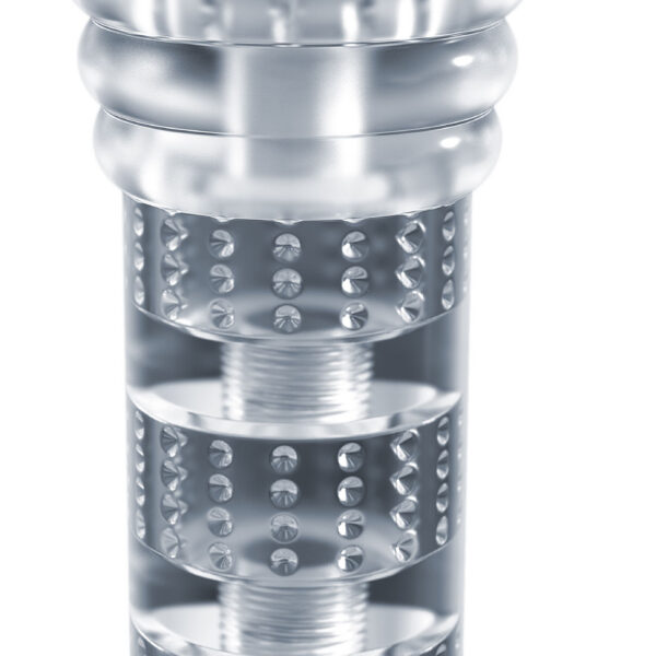 Rize - Luz - Glow in the Dark Self- Lubricating Stroker - Clear