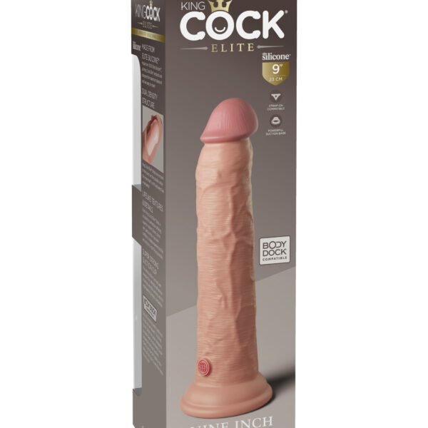 King Cock Elite 9 Inch Silicone Dual Density Cock - Light