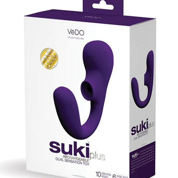 Suki Plus Rechargeable Dual Sonic Vibe - Deep Purple