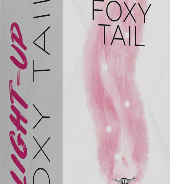Foxy Tail - Light Up Faux Fur Butt Plug - Pink Plug - Pink