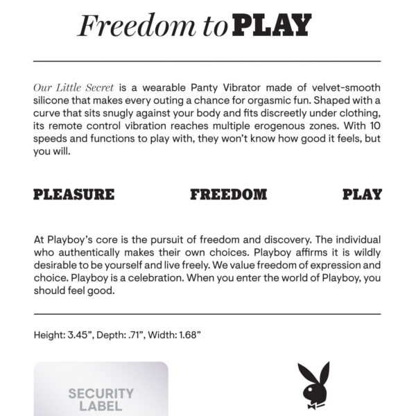 Playboy Pleasure - Our Little Secret - Vibrator - Dark Purple