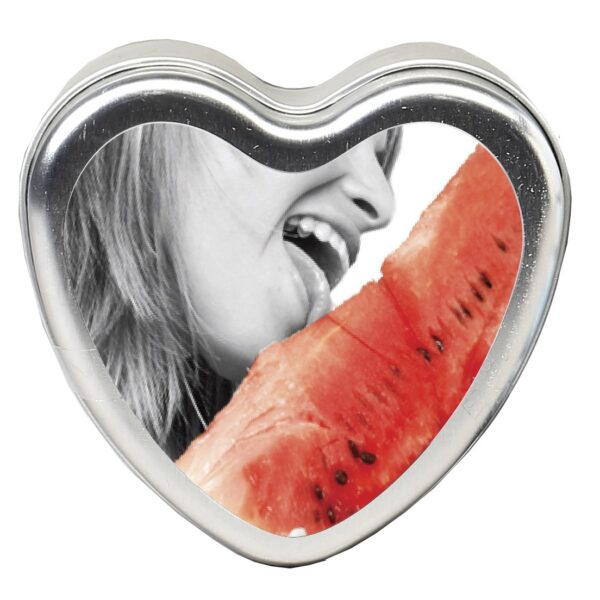 Edible Heart Candle - Watermelon - 4 Oz.