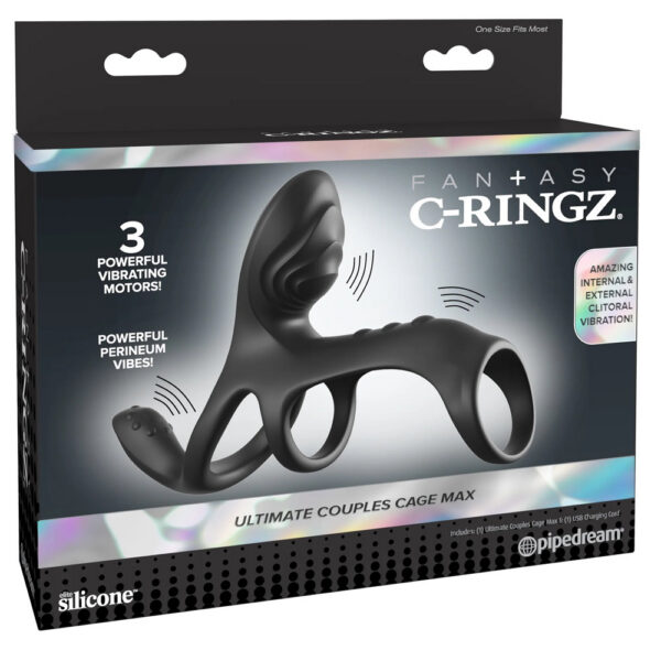 Fantasy C-Ringz Ultimate Couples Cage Max - Black
