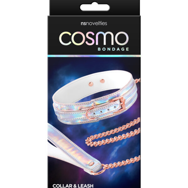 Cosmo Bondage - Collar and Leash - Rainbow