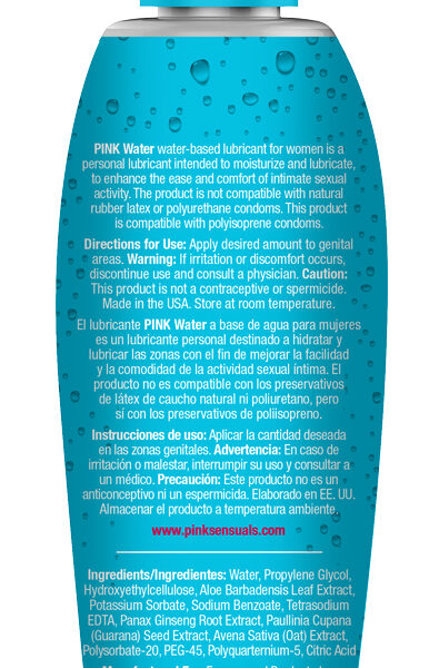 Pink Water Based Lubricant for Women - 4.7 Oz. / 140 ml