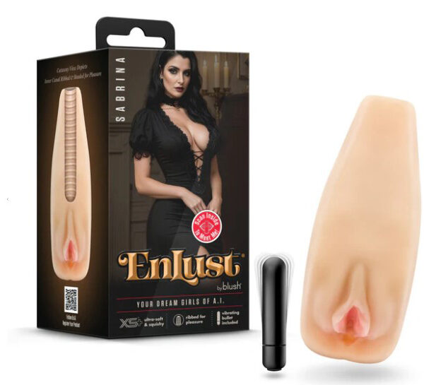 Enlust Sabrina Male Masturbator With Bullet Vibrator - Beige