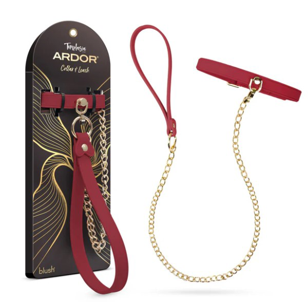 Temptasia Ardor - Collar and Leash - Red