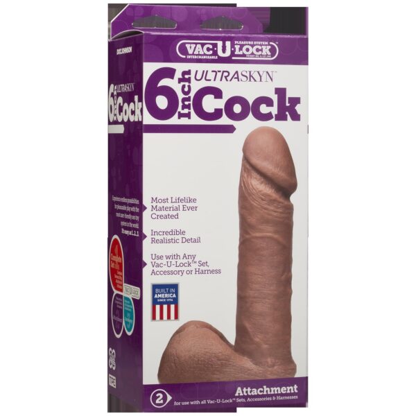 Vac-U-Lock 6-Inch Ur3 Cock - Brown