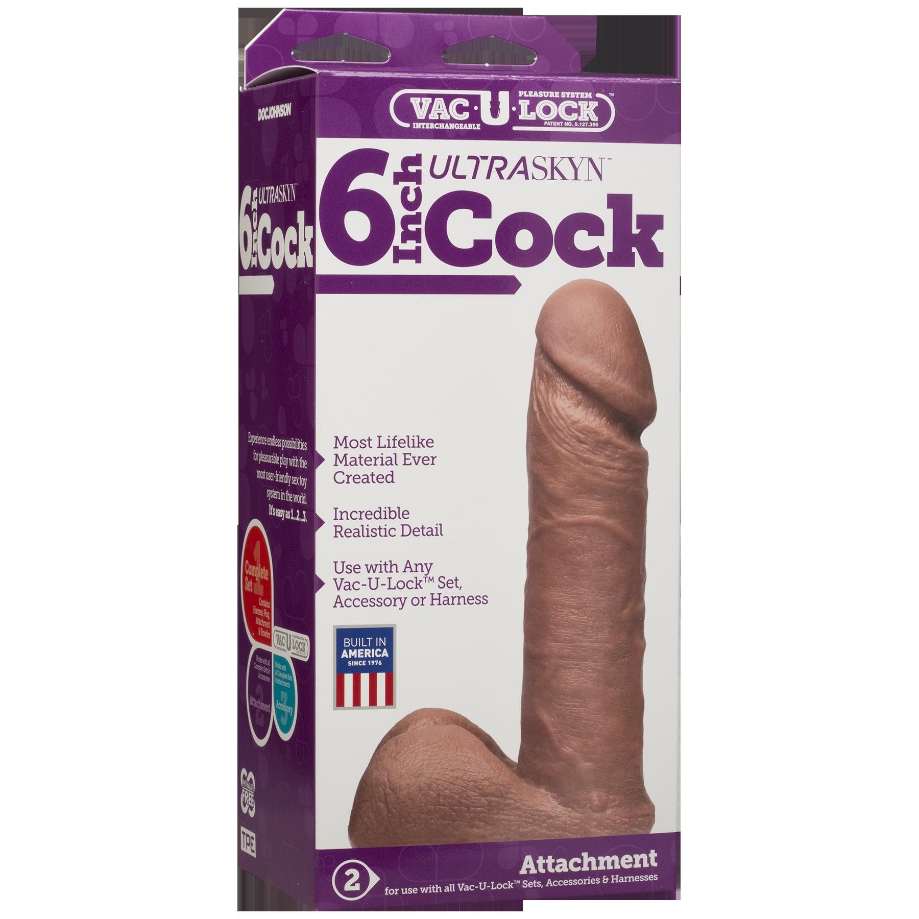 Vac-U-Lock 6-Inch Ur3 Cock - Brown
