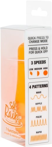 Soft Rain Power Bullet 3 Inch Breeze Coated 7  Function - Orange