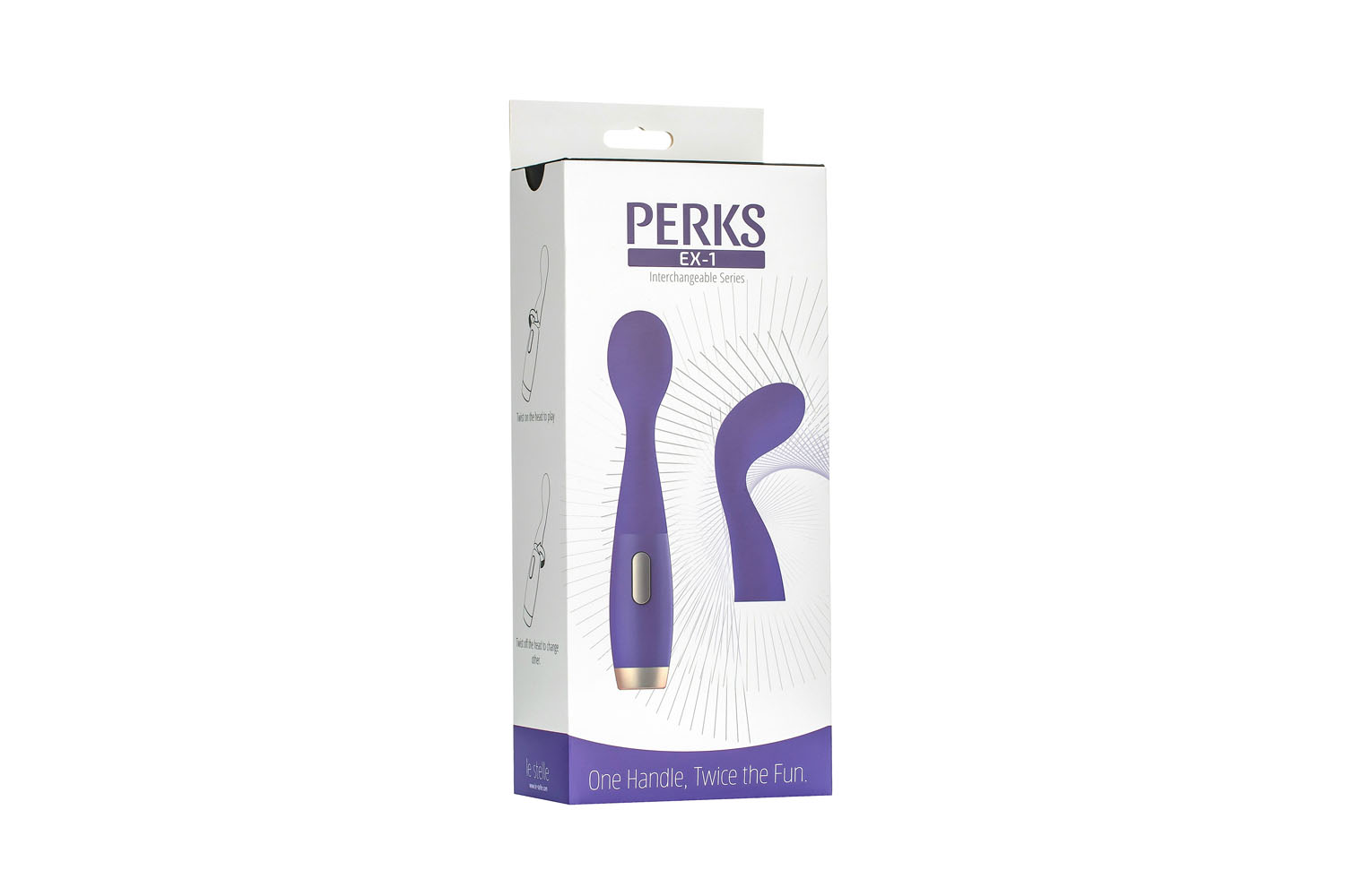 Perks Ex-1 Clitoral Stimulating Wand and G-Spot Vibrator - Purple
