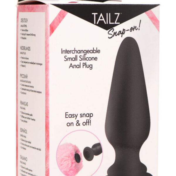 Snap-on Interchangeable Small Silicone Anal Plug