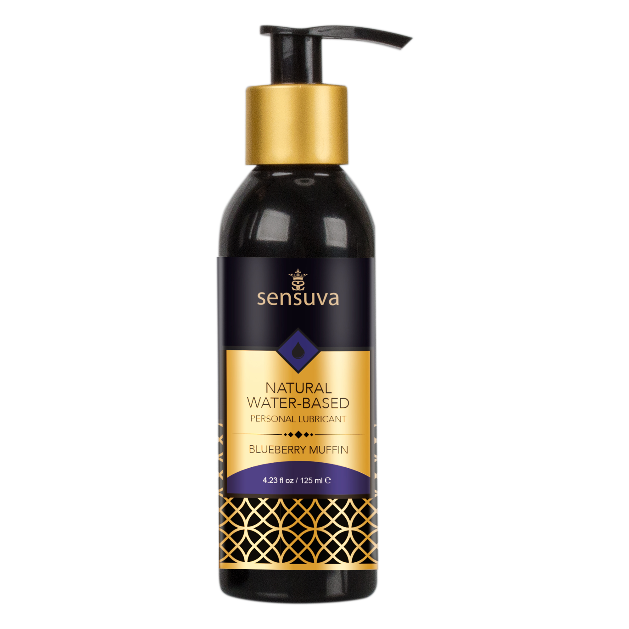 Natural Water-Based Personal Lubricant 4.23 Fl. Oz. - Blueberry Muffin