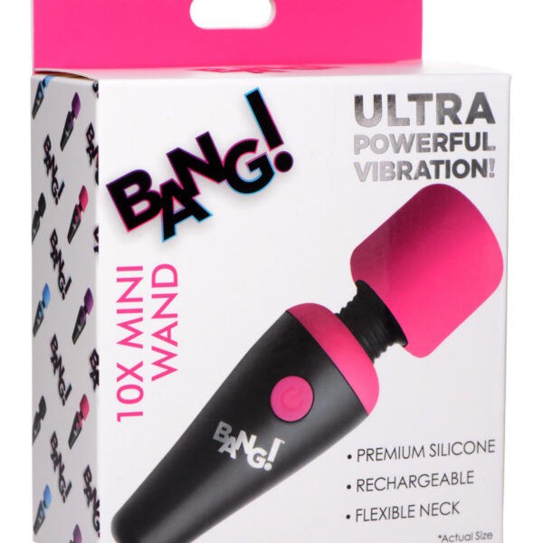 Bang - 10x Vibrating Mini Silicone Wand - Pink