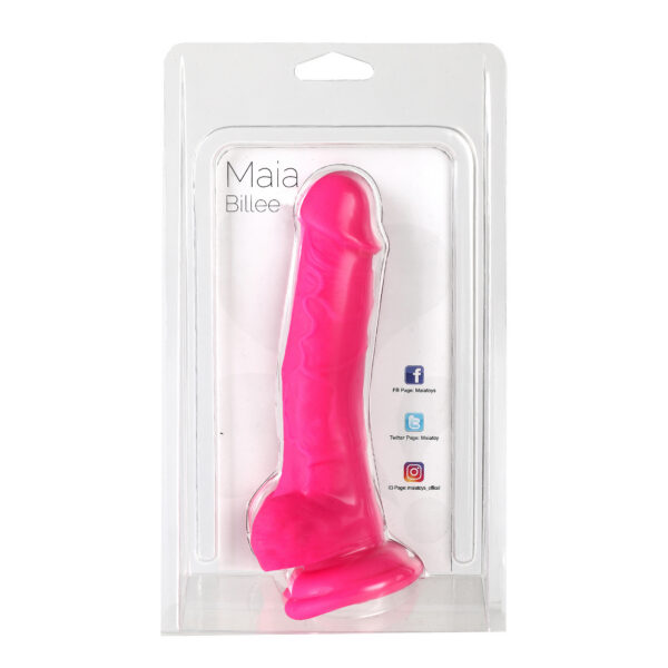 Billee Realistic Silicone Dong - Neon Pink