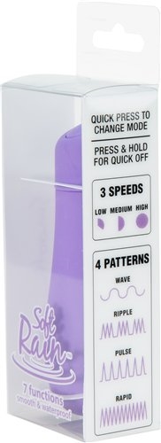 Soft Rain Power Bullet 3 Inch Breeze Coated 7  Function - Lavender