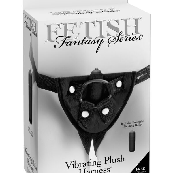 Fetish Fantasy Series Vibrating Plush Harness - Black