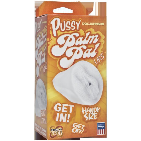 Palm Pal Frosted Ultraskyn Masturbator - Pussy - Clear