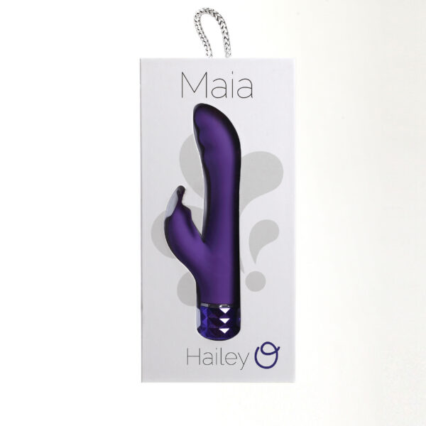 Hailey 10-Function Vibrating Rechargeable Dual  Vibe - Purple