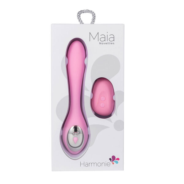 Harmonie Rechargeable Remote Silicone Bendable Vibrator - Pink