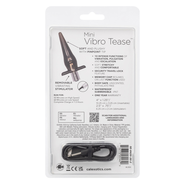 Mini Tease Slender Probe - Smoke Rechargeable