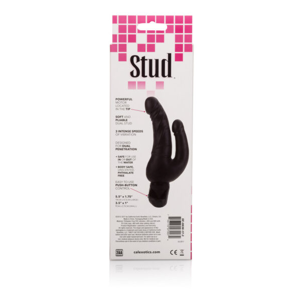 Waterproof Power Stud Over and Under Dong - Black
